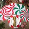 60 Pcs Disposable Christmas Candy Placemats 12 Inch Christmas Red Green Sweets Paper Round Placemats Table Mats Candy Canes for Xmas Party Home Decorations Kitchen Dining Table